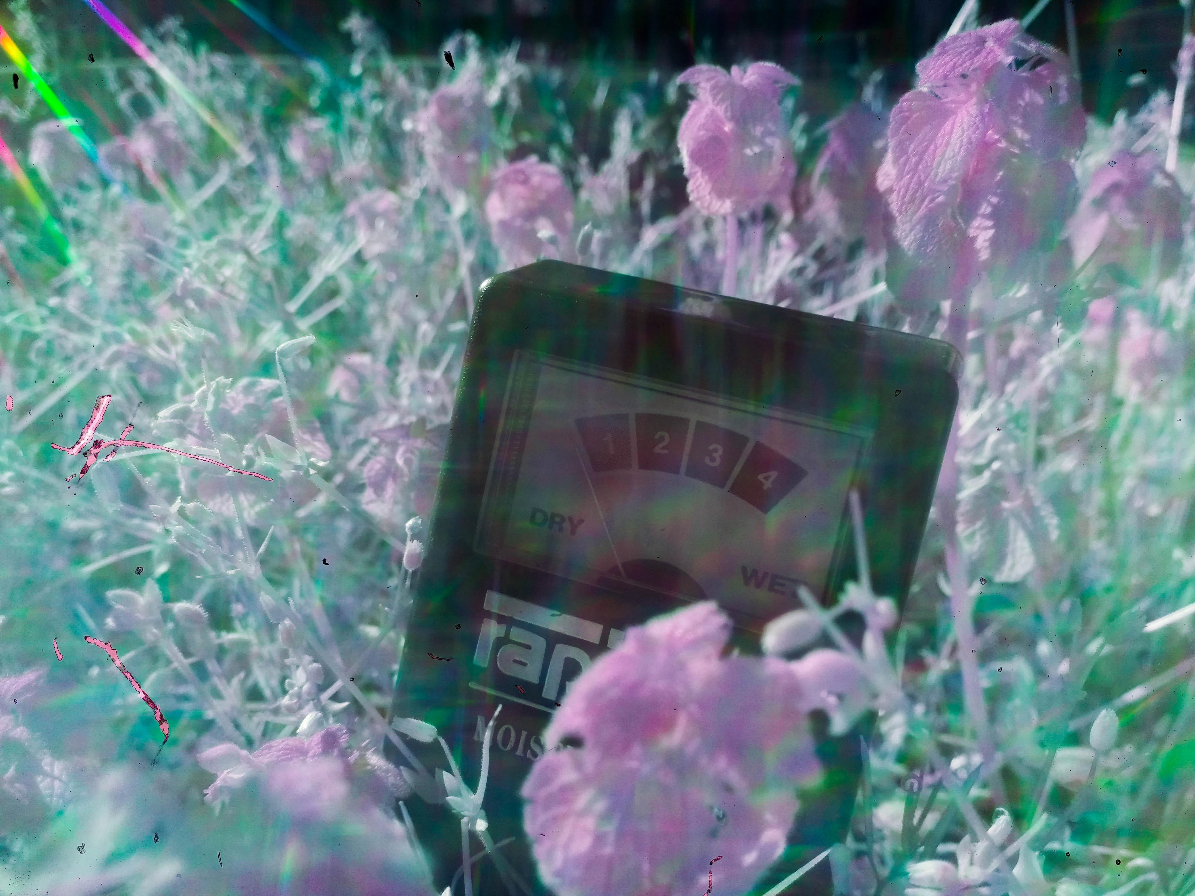 Macro infrared with diffraction grating rainbow effects