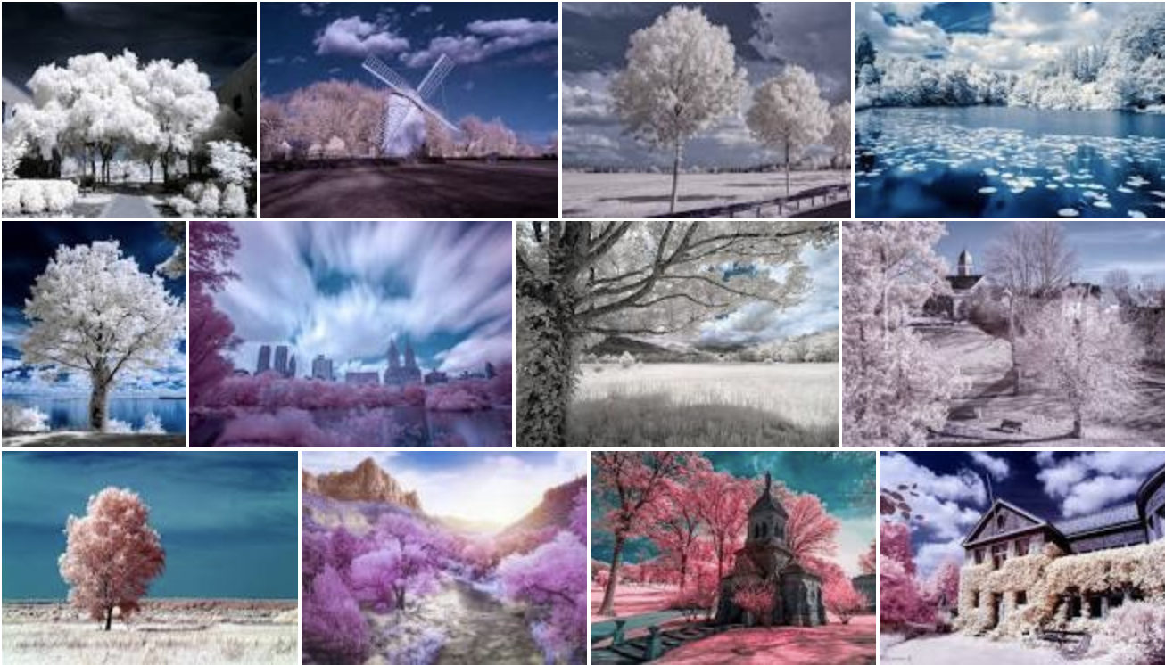 Reference examples of infrared landscape photography